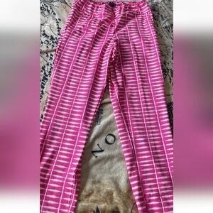 Katherine Way Size 10 Pink Geometric Print Pants Elastic Waist High Rise